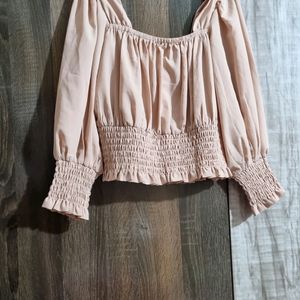 Nude Shade Cinched Top