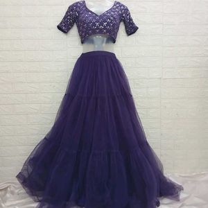 Purple Lehengacholi