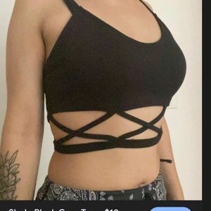 SEXY BLACK  CROP TOP