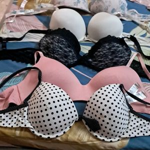 Combo Of  Five Imported Fabric Bra