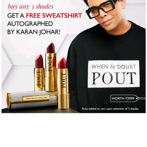 Karan Johar Pout Lipstick +Freebies......🎁