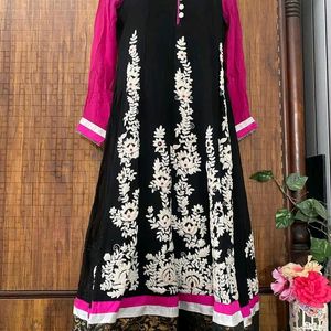 SALE 🤑 Black Magenta Anarkali Dress