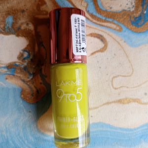 Lakme 9 To 5 Nail Polish (Shade: Lime Treat)