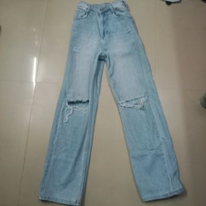 Wide Leg Torn Jeans