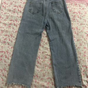 Blue Straight Leg Jeans