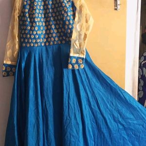 BEAUTIFUL BLUE ANARKALI SET