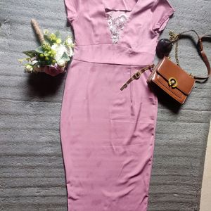 Customized Mauve Bodycon Dress