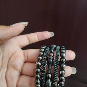 Spiral Oxidised Bracelet Stack