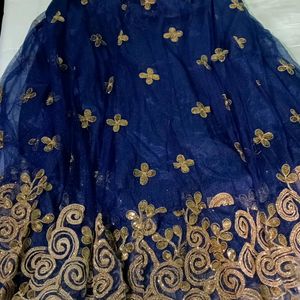 Nevy Blue Kurta With Lehenga And  Dupatta