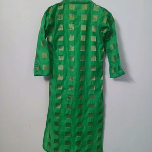 Kurta Top For Women Fluorescent Green Coloured