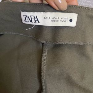 ZARA OLIVE GREEN TROUSERS/ Leggings