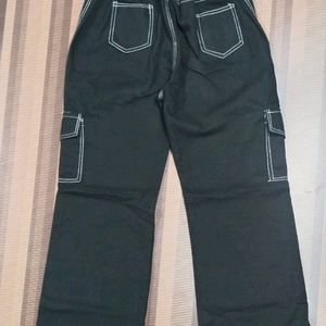 Q-17 Size 30 Cargo Straight Women Denim Jeans