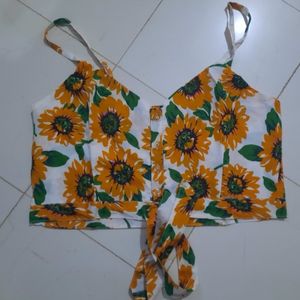 Beautiful Sunflower Print Cam-mi Dress For Women