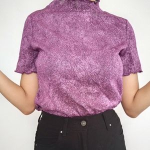 Glam Purple Glitter Top...New.. Unused..