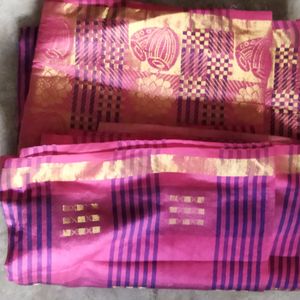 Pink With Purple Saree