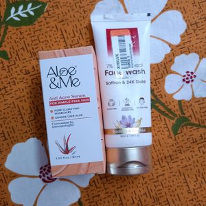 Aloe&Me Serum And Tac Face Wash Combo