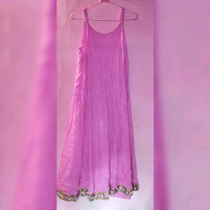 Pink Strip Long Kurta