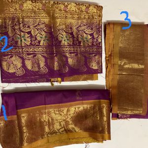 pure silk pavadai fabric for small girl