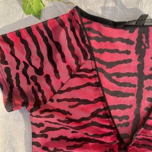 GUESS Y2K Zebra Print Top (Shaded)