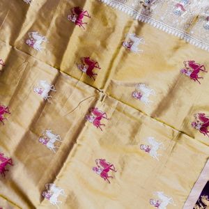 Beautiful Baluchori Work Walkalum Saree