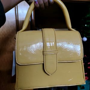 Yellow Leather Handbag