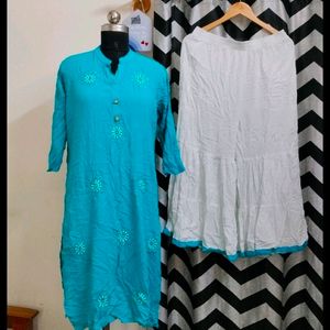 Plus Size Kurta Palazzo Set