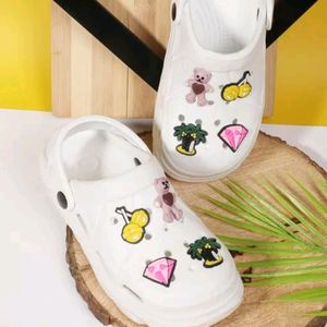 Latest Trendy Diamond White Crocs For Women