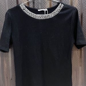 Zara - New Black Knitted Top