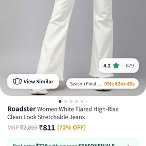 ROADSTER White Flared Jeans