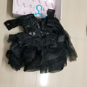 Black Frock For 1 Year Baby Girl