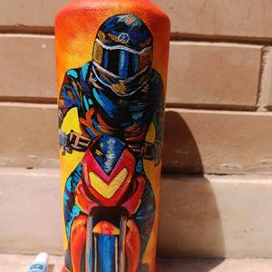 Aesthetic Motorcycle Bottle Art