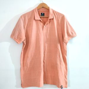 Light Coral With White Box Print T Shorts (Men's)