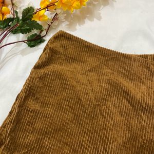 Classy Corduroy Brown Skort