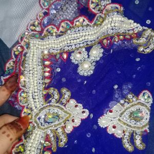 Zardozi Pearl Work Saree With Patticote Rarely Us