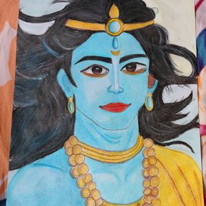 Drawing Of Krishna .