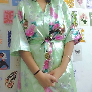 Kimono Style Satin Robe