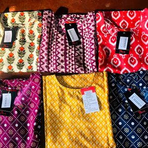 COMBO OF 6 KURTIS (Only Kurti No Pant And Dupatta)