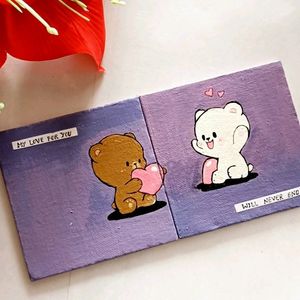 Set Of 2 Mini Canvas Couple Painting1