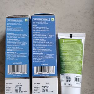 Combo Of 3 Derma Co Cleanser And Moisturizer