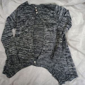 Gray Stylish Back Sweater Top