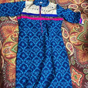 Blue Kurta With COLLAR