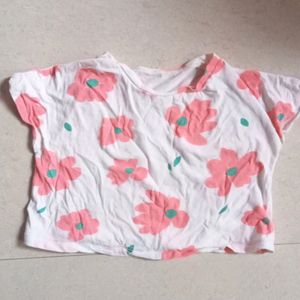 mini flower crop tee