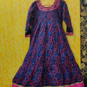 Beautiful Indigo Anarkali