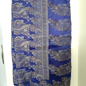 Silk Embroidered Saree With Stitched Blouse
