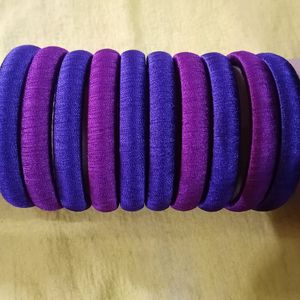 10 Colour Full Thread Bangles Set