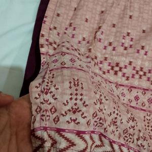 Wine Cotton Kurta