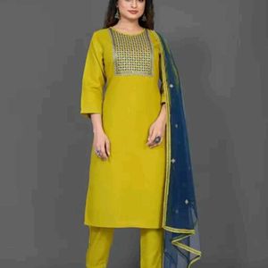 Mustard Yellow Dress Set