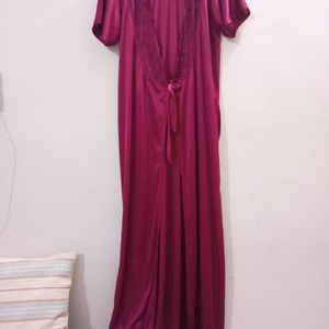 Lace Nighty With Robe For Women