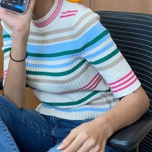 Knitted Multi Color Top