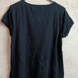 🇨🇳 Ladies Casual Top Half-sleeve Black